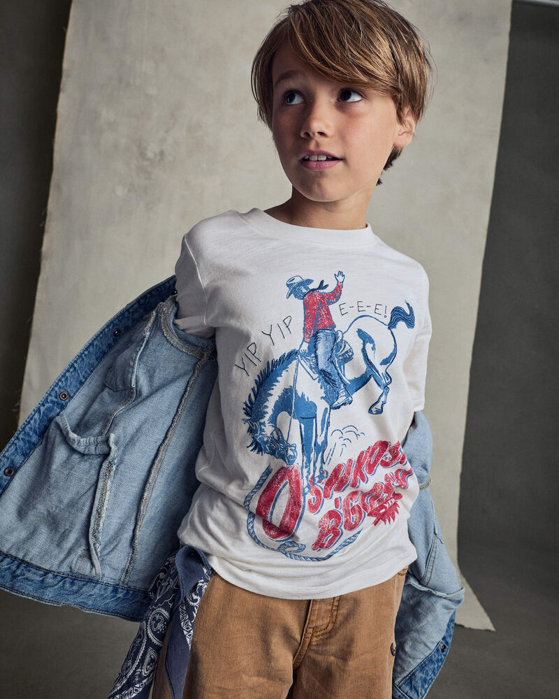 Boys Cowboy Graphic Tee - Cream, image 3 of 7 slides
