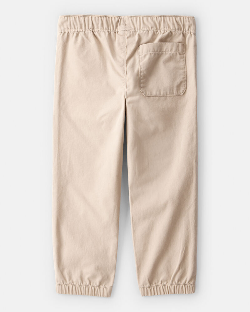 Toddler Boy Cotton Pull-On Fashion Pants - Khaki, image 2 of 4 slides