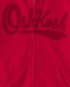 Kid OshKosh Logo Zip-Up Hoodie - Red, image 3 of 4 slides