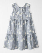 Toddler Organic Cotton Bunny-Print Dress, image 1 of 5 slides