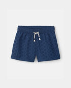 Girls Eyelet Shorts - Navy Blue, image 1 of 4 slides