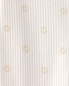 B&eacute;b&eacute; - Grenouilli&egrave;re &agrave; fermeture &agrave; glissi&egrave;re 2 sens, motif soleil - Blanc, image 4 sur 4 diapositives