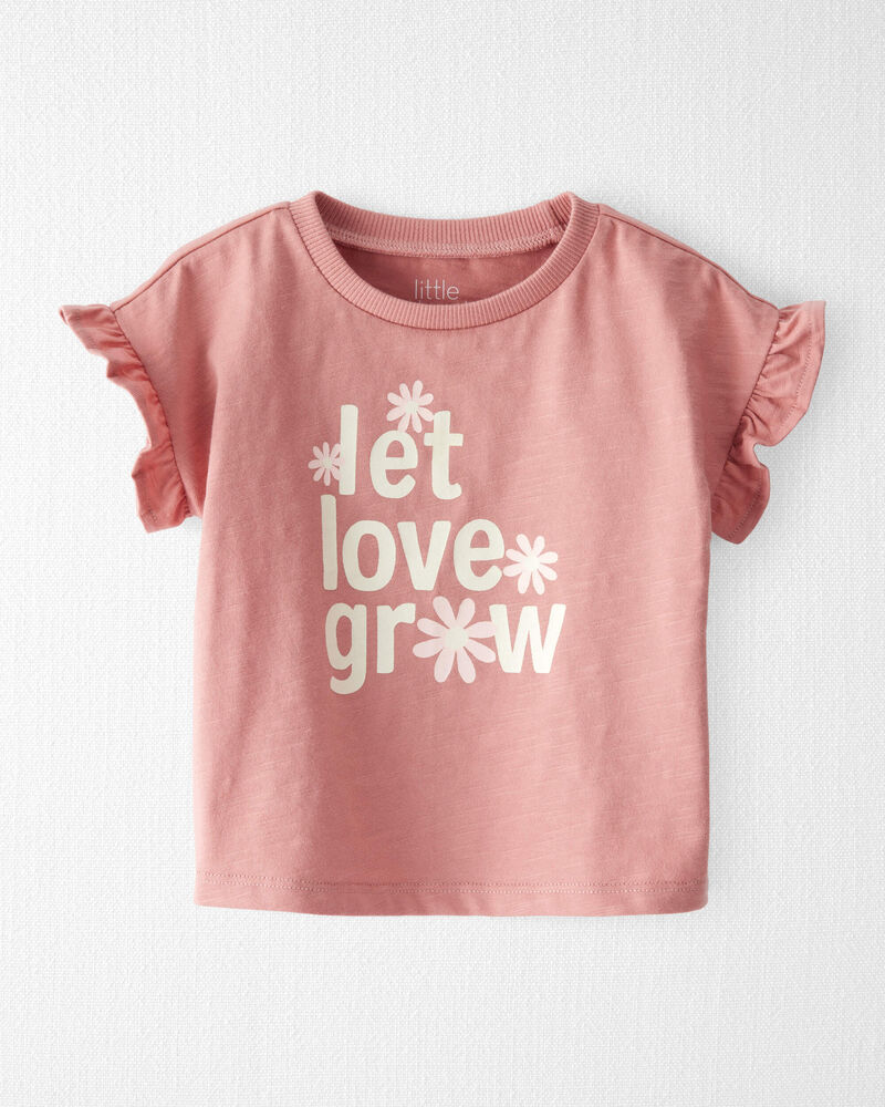 Baby Organic Cotton Let Love Grow Flutter Tee, image 1 of 4 slides