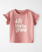 Baby Organic Cotton Let Love Grow Flutter Tee, image 1 of 4 slides