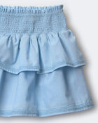 Tout-petit fille - Jupe &agrave; volants et &agrave; smocks - Bleu, image 6 sur 6 diapositives