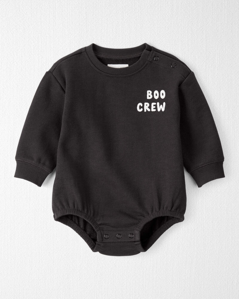 Baby Organic Cotton Boo Crew Bodysuit, image 1 of 4 slides