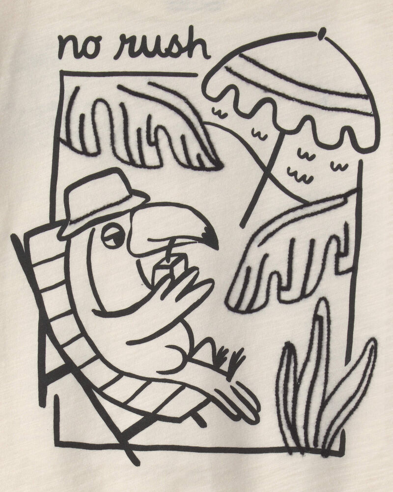 Tout-petit gar&ccedil;on - T-shirt &agrave; imprim&eacute; toucan tropical - Cr&egrave;me, image 5 sur 5 diapositives