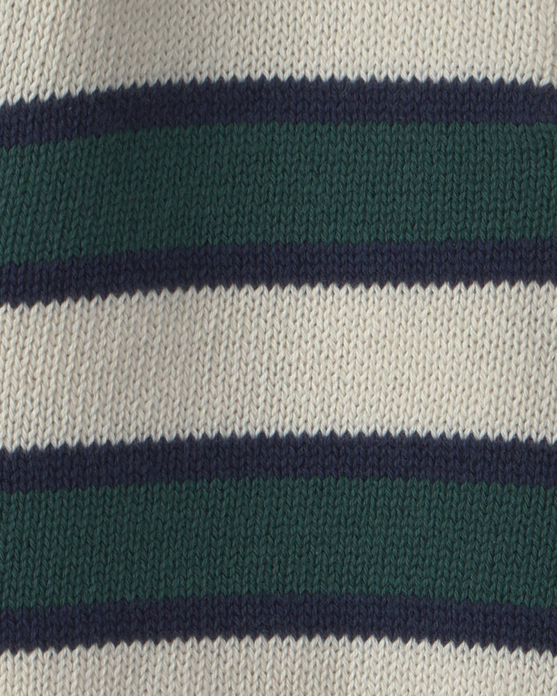 B&eacute;b&eacute; gar&ccedil;on - Chandail polo en tricot de coton biologique &agrave; rayures, image 3 sur 3 diapositives