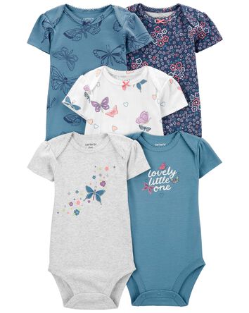 Baby 5-Pack Short-Sleeve Bodysuits, 