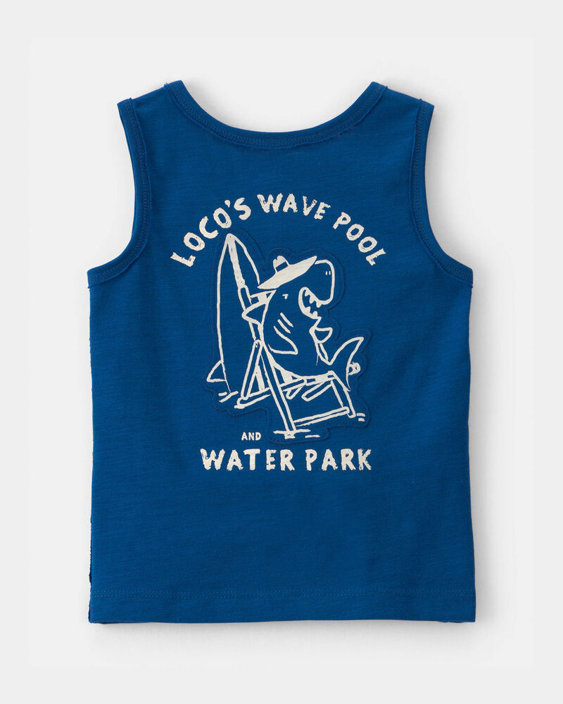 Baby Boy Shark Tank Top - Navy Blue, image 2 of 5 slides