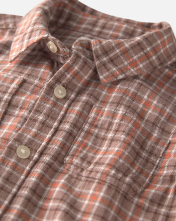 Tout-petit gar&ccedil;on - Chemise boutonn&eacute;e en flanelle de coton biologique, 