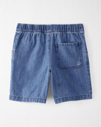Kid Organic Cotton Chambray Shorts, 