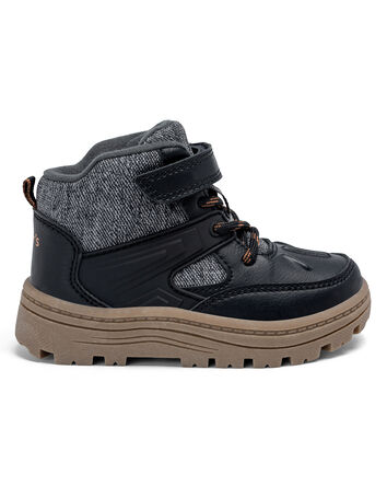 Toddler Boy Lace-Up Boots - Grey, 