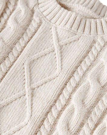 Toddler Organic Cotton Cable Knit Sweater, 
