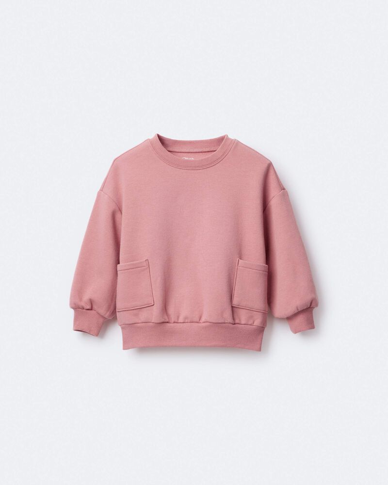 Toddler Otter Sweatshirt™ with Pockets - Pink, image 5 of 6 slides