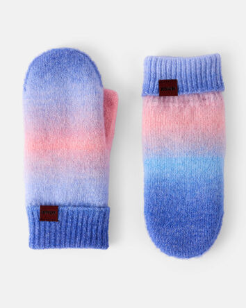 Girls KOMBI Rainbow Knit Mittens, 