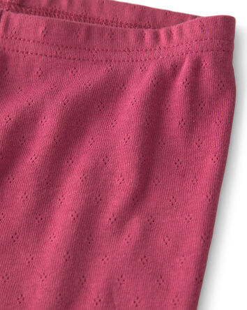 Toddler Girl 2-Piece Organic Cotton Pointelle Pajamas, 