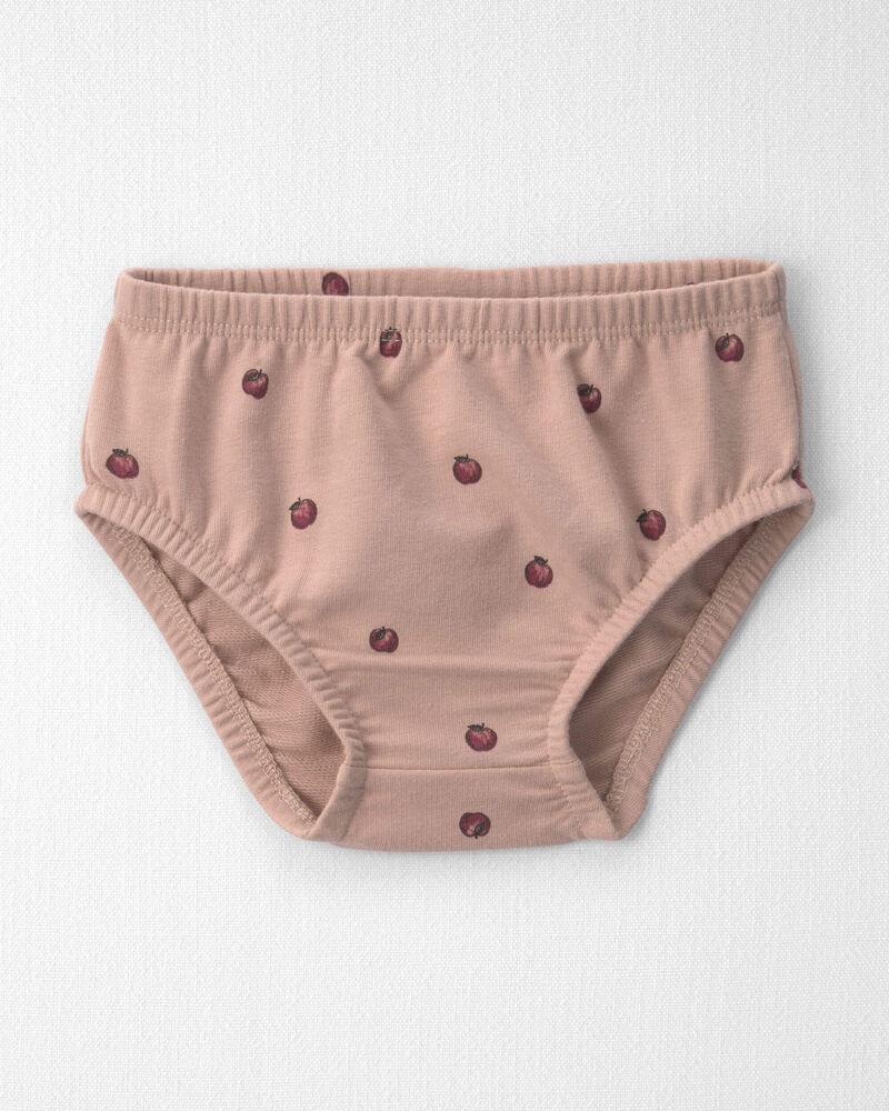 B&eacute;b&eacute; fille - Robe en jersey bouclette de coton biologique &agrave; motif pomme, image 3 sur 5 diapositives