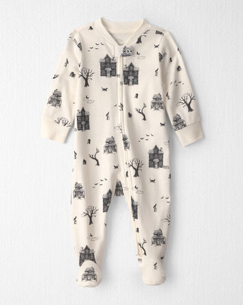 Baby Organic Cotton Sleeper in Spooky Village, 