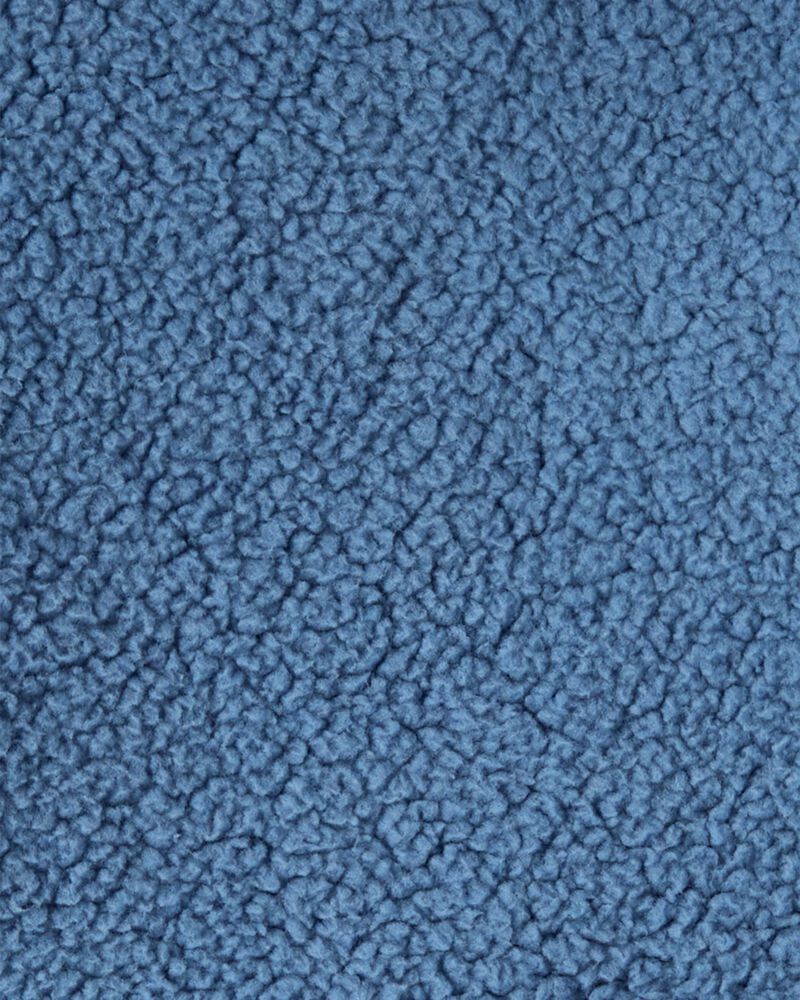 Toddler Boy Sherpa Long-Sleeve Hoodie - Blue, image 2 of 3 slides