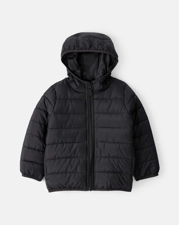 Tout-petit gar&ccedil;on - Blouson matelass&eacute; compact mi-&eacute;paisseur - Noir, 