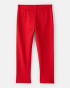 Toddler Girl Pull-On Stretch Rib Leggings - Red, image 1 of 4 slides