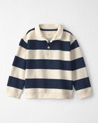 Tout-petit gar&ccedil;on - Polo &agrave; rayures rugby en jersey bouclette de coton biologique, image 1 sur 3 diapositives