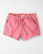 Toddler Girl Knit Shorts Made with Organic Cotton, image 1 of 5 slides