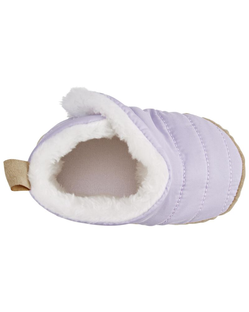 Lilac Puffer Boot Slippers
