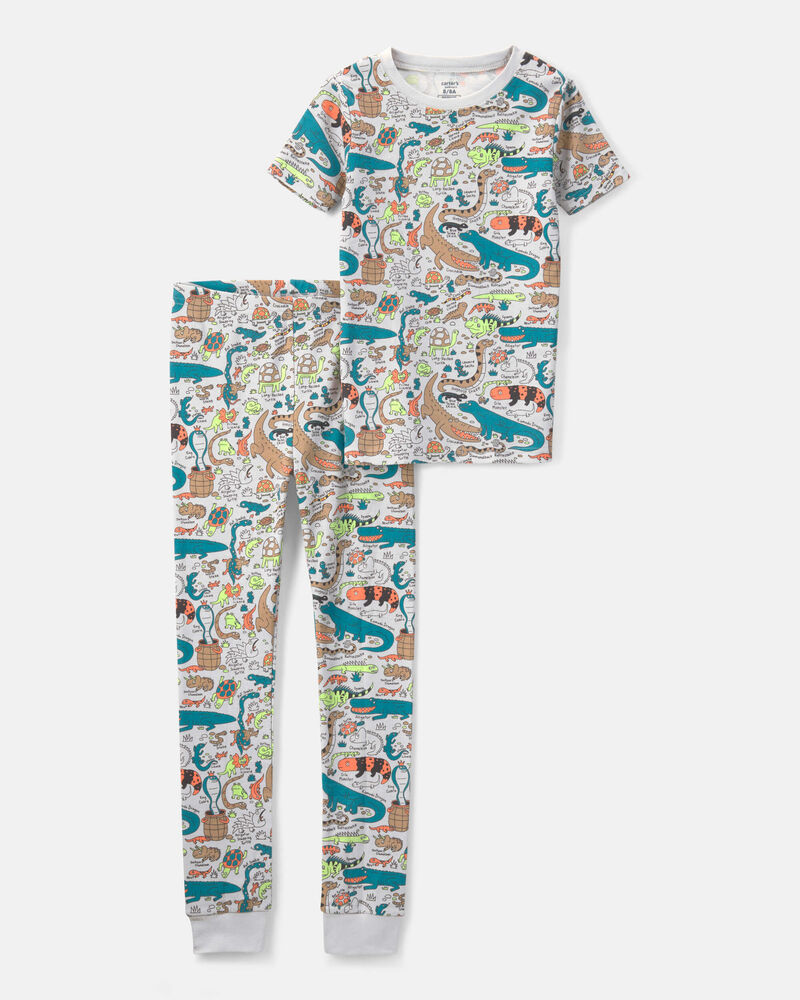 Gar&ccedil;ons - Ensemble de pyjama 2 pi&egrave;ces Ajust&eacute; 100 % coton - Gris, image 1 sur 4 diapositives