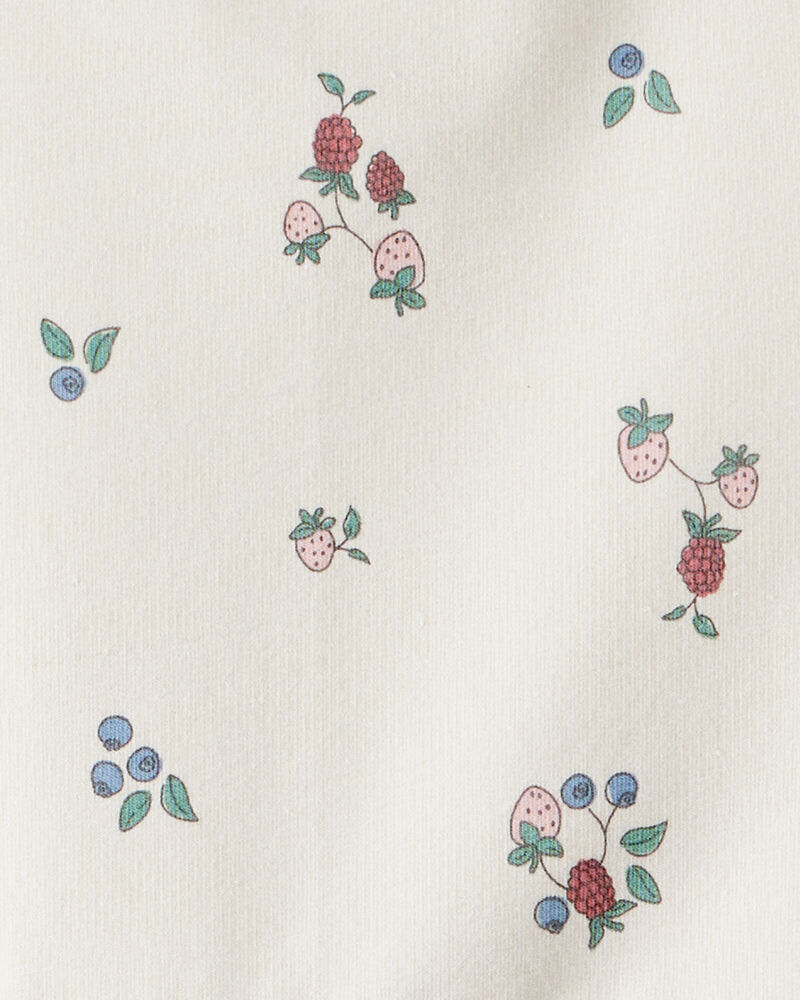 Kid Organic Cotton French Terry Dress in Berry Blossom Print, image 4 of 5 slides