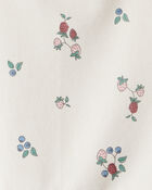 Kid Organic Cotton French Terry Dress in Berry Blossom Print, image 4 of 5 slides