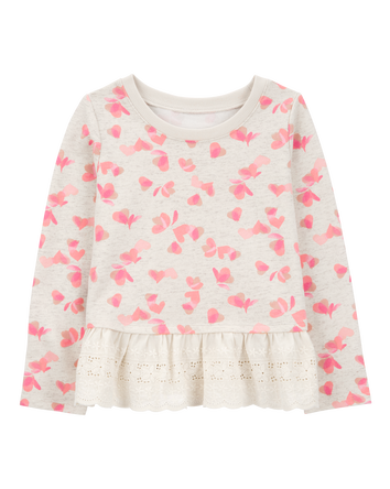 Toddler Heart-Print French Terry Sweater, 