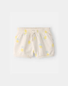 Baby Girl French Terry Shorts - Cream, image 1 of 5 slides