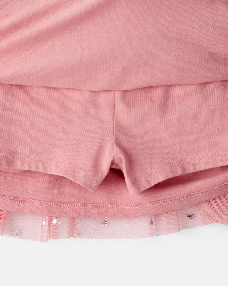Toddler Girl Heart Tulle Skirt - Pink, image 2 of 4 slides