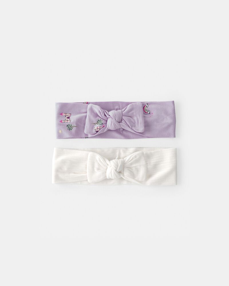 Baby Girl Fairytale Headbands - Purple/Ivory, image 1 of 4 slides