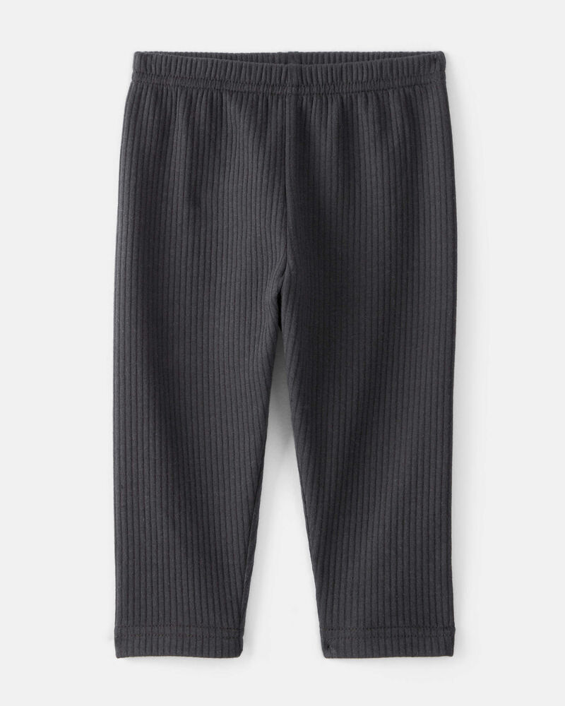 Baby Girl Pull-On Stretch Cozy Leggings - Black, image 1 of 4 slides