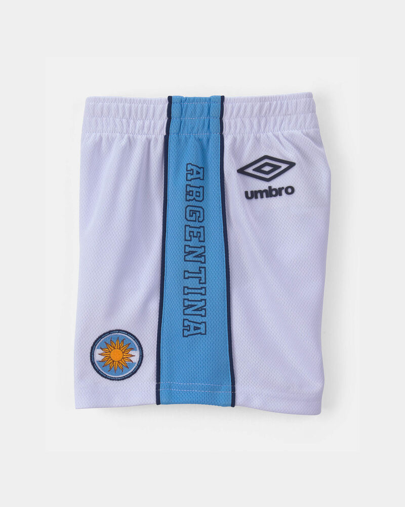 Toddler Umbro Argentina Mesh Soccer Shorts - Light Blue/White, image 4 of 7 slides