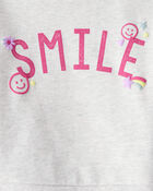 Toddler Girl Smile French Terry Long-Sleeve Top & Skirt Set, image 4 of 6 slides
