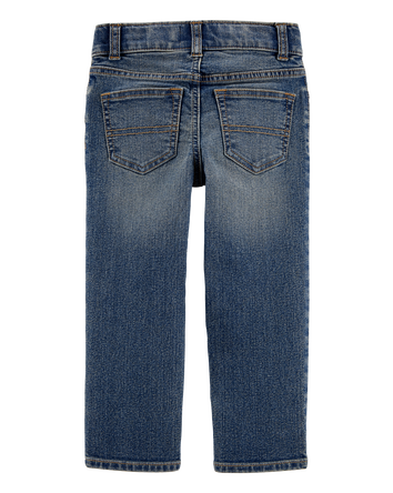 Toddler Classic Jeans In Tumbled Medium Faded Wash, 