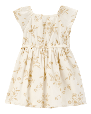 Baby Floral-Print Short-Sleeve Dress - Cream, 