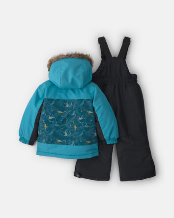 Tout-petit gar&ccedil;on - Habit de neige 2 pi&egrave;ces &agrave; motif dino - Vert, 