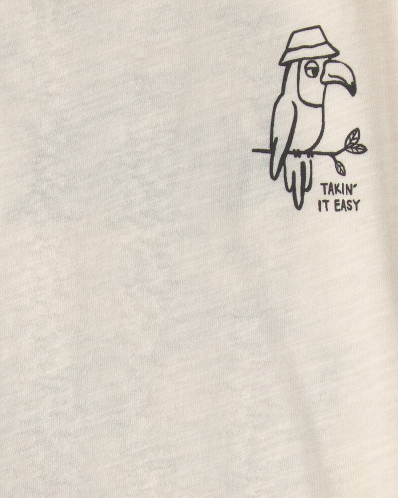 Tout-petit gar&ccedil;on - T-shirt &agrave; imprim&eacute; toucan tropical - Cr&egrave;me, image 4 sur 5 diapositives