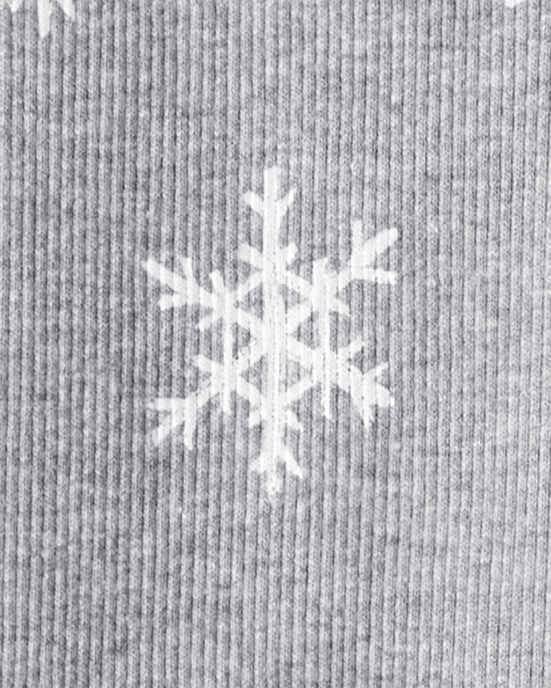 Baby Girl 2-Piece Snowflake Print Long-Sleeve Tee & Pant Set, image 3 of 4 slides