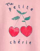 Tout-petit fille - Haut &agrave; cerise - Rose, image 3 sur 3 diapositives