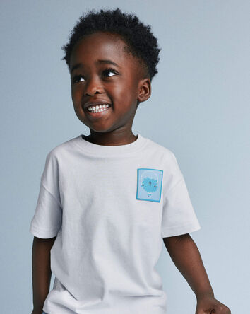 Toddler Squish Relaxed Graphic Tee - Light Grey, 