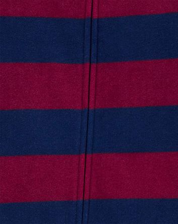 Kid 1-Piece Striped Fleece Footie Pyjamas, 