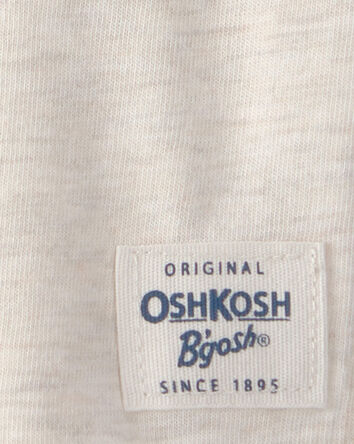 B&eacute;b&eacute; gar&ccedil;on - T-shirt &agrave; col henley &agrave; manches courtes - Cr&egrave;me, 