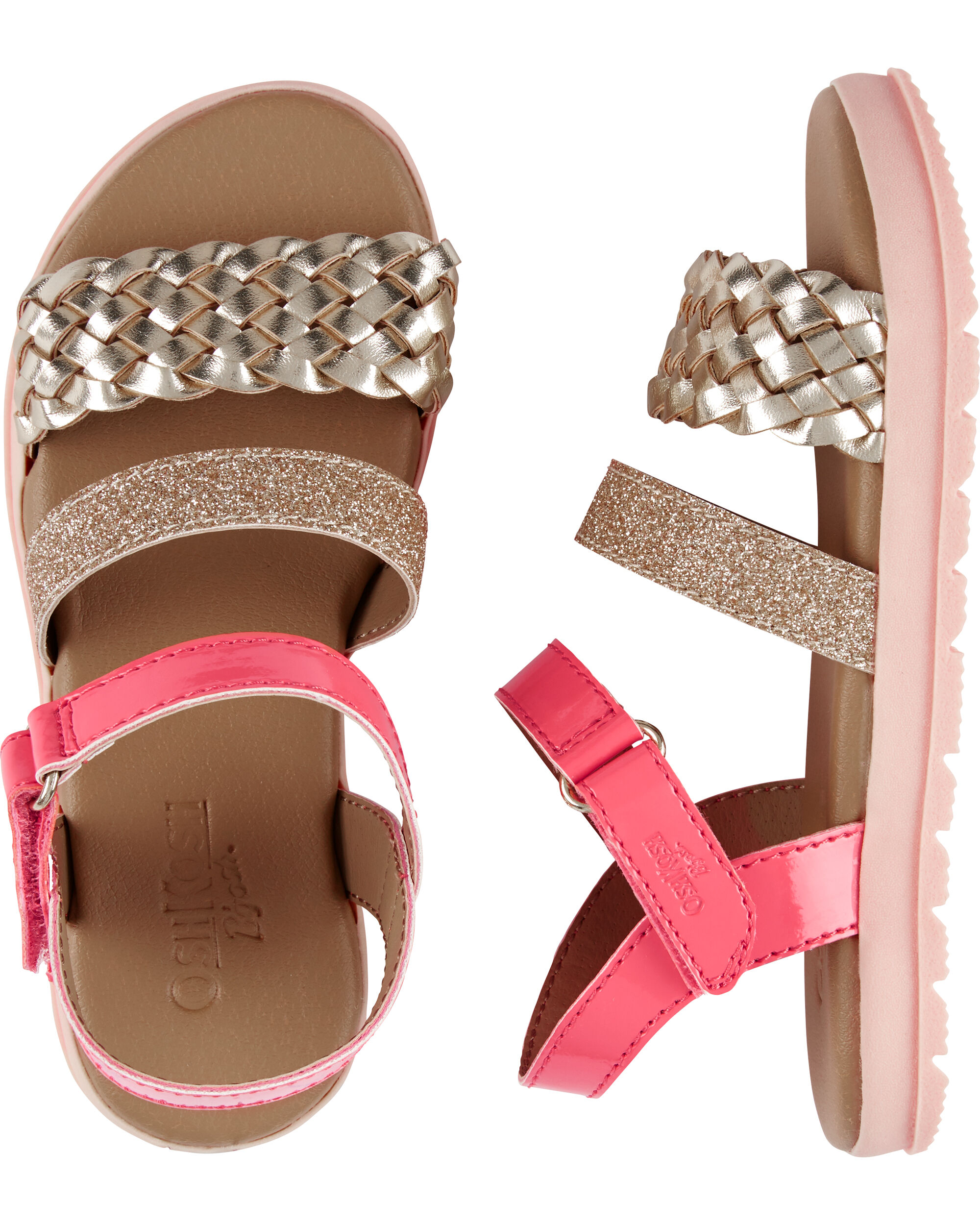 double braided rainbow sandals