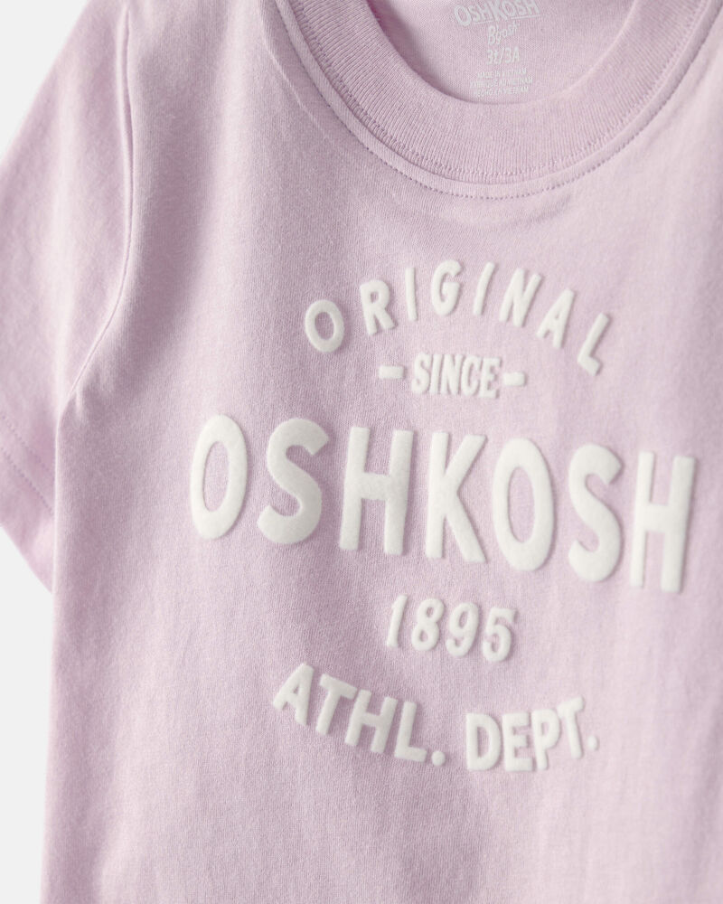 Tout-petit fille - T-shirt &agrave; manches courtes &agrave; imprim&eacute; logo OskKosh - Mauve, image 2 sur 3 diapositives